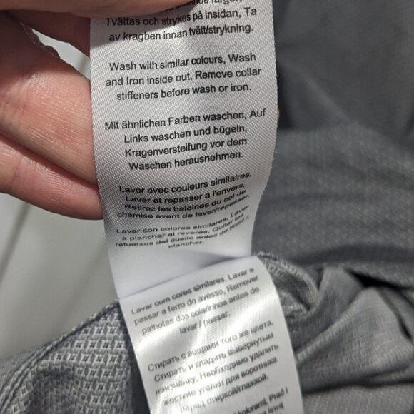 TIGER of Sweden | Men's Farrell Shirt in Grey Pattern - Picture 7 of 9